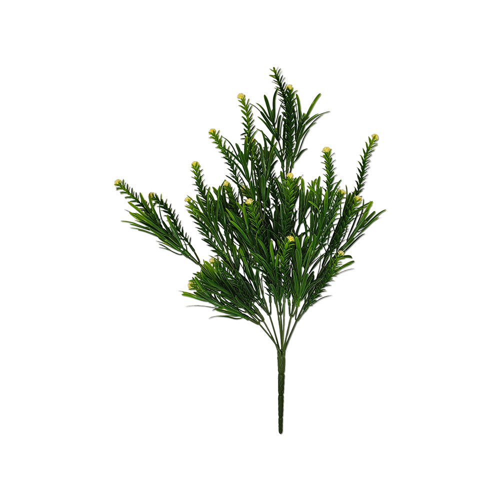17" Cactus Flowers / Podocarpus Leaf Bush C