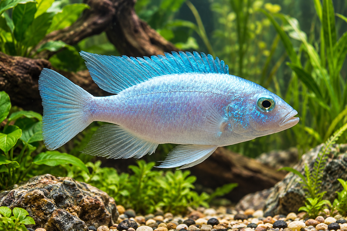 White Knight Large Male Cichlid