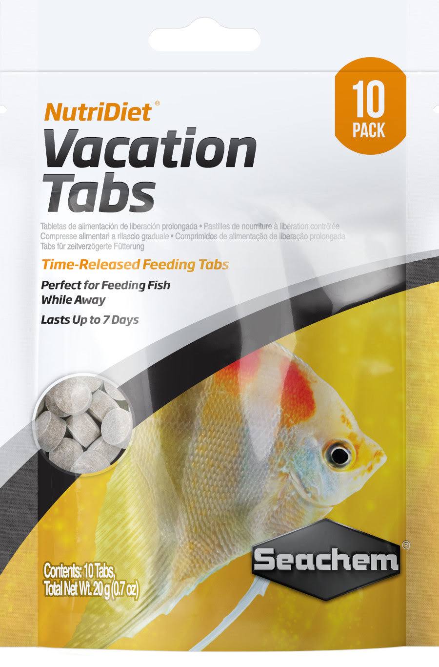 Seachem NutriDiet Vacation Tabs - 10 Tab Pack