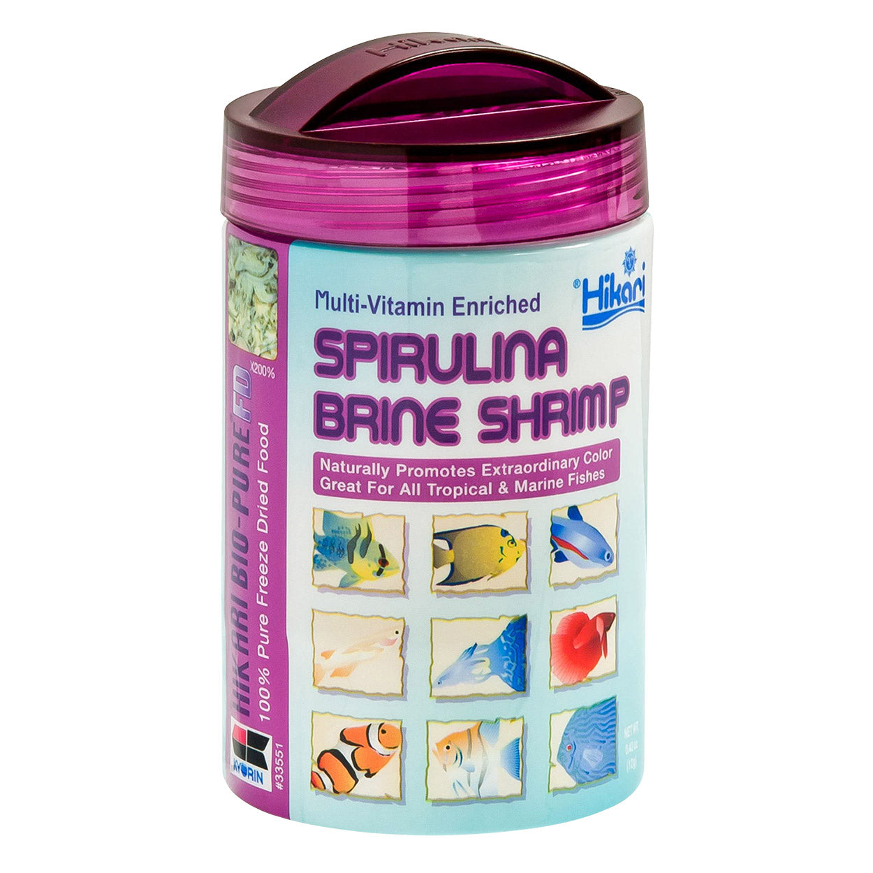 Hikari Freeze-Dried Spirulina Brine Shrimp - Cubes