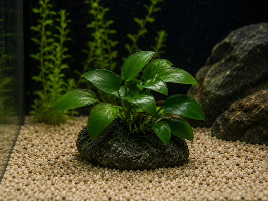 Anubias Barteri Petite Plant On Stone