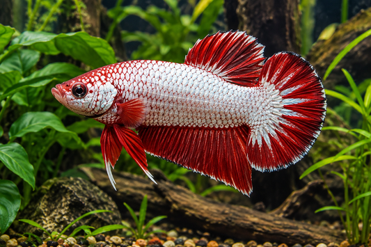 Plakat Red Dragon Male Betta Fish