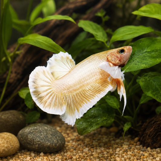 Gold Plakat Male Betta Fish