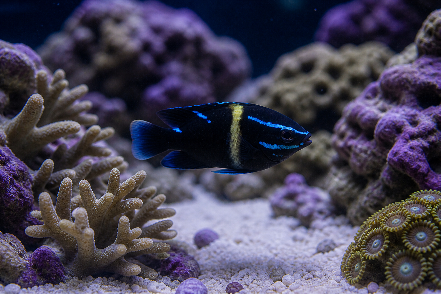Neon Velvet Damselfish