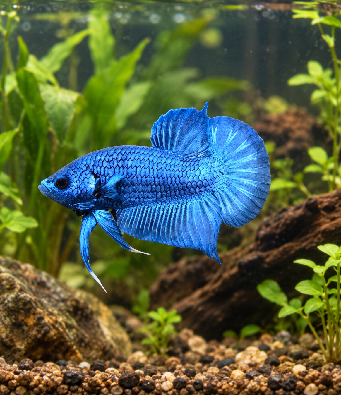 Plakat Super Blue Male Betta Fish
