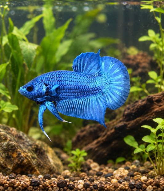 Plakat Super Blue Male Betta Fish