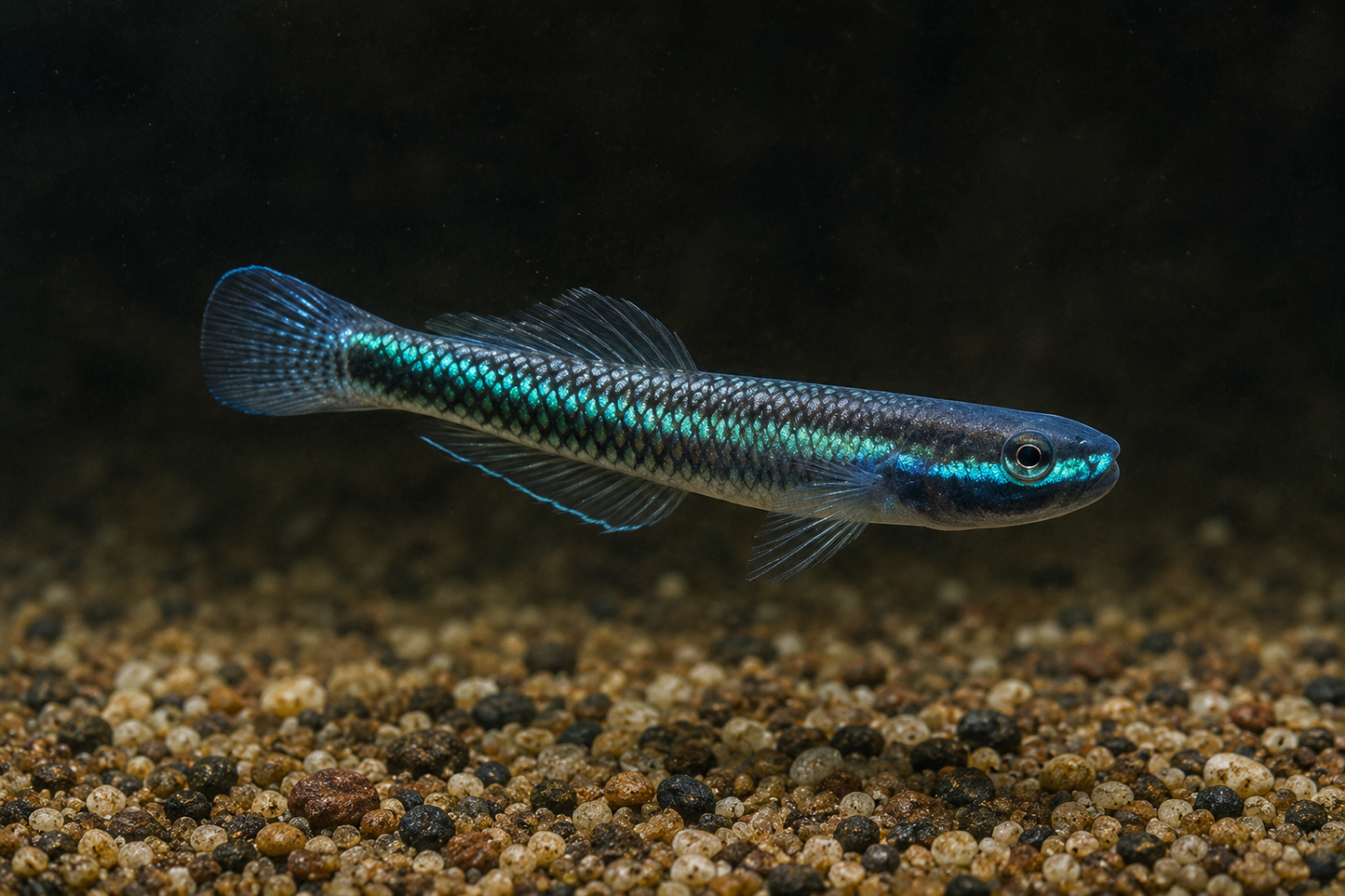 Stiphodon semoni "Blue Cobalt Goby"