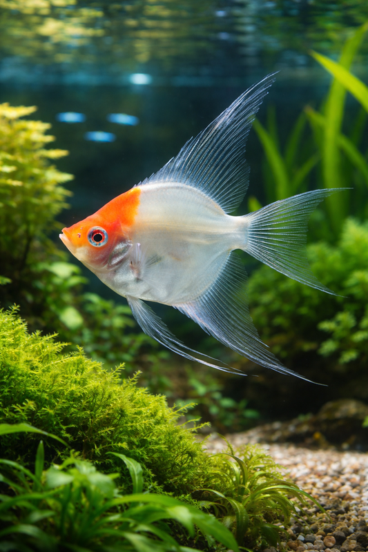 Red Ghost Angel Fish