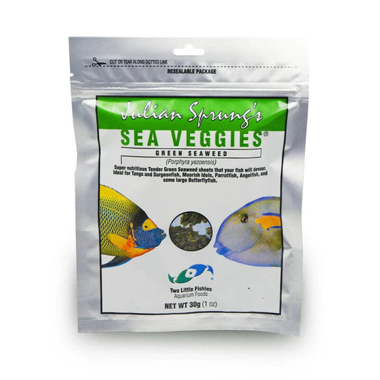 Two Little Fishies Julian Sprung's Seaveggies Green Seaweed Fish Food 1 oz