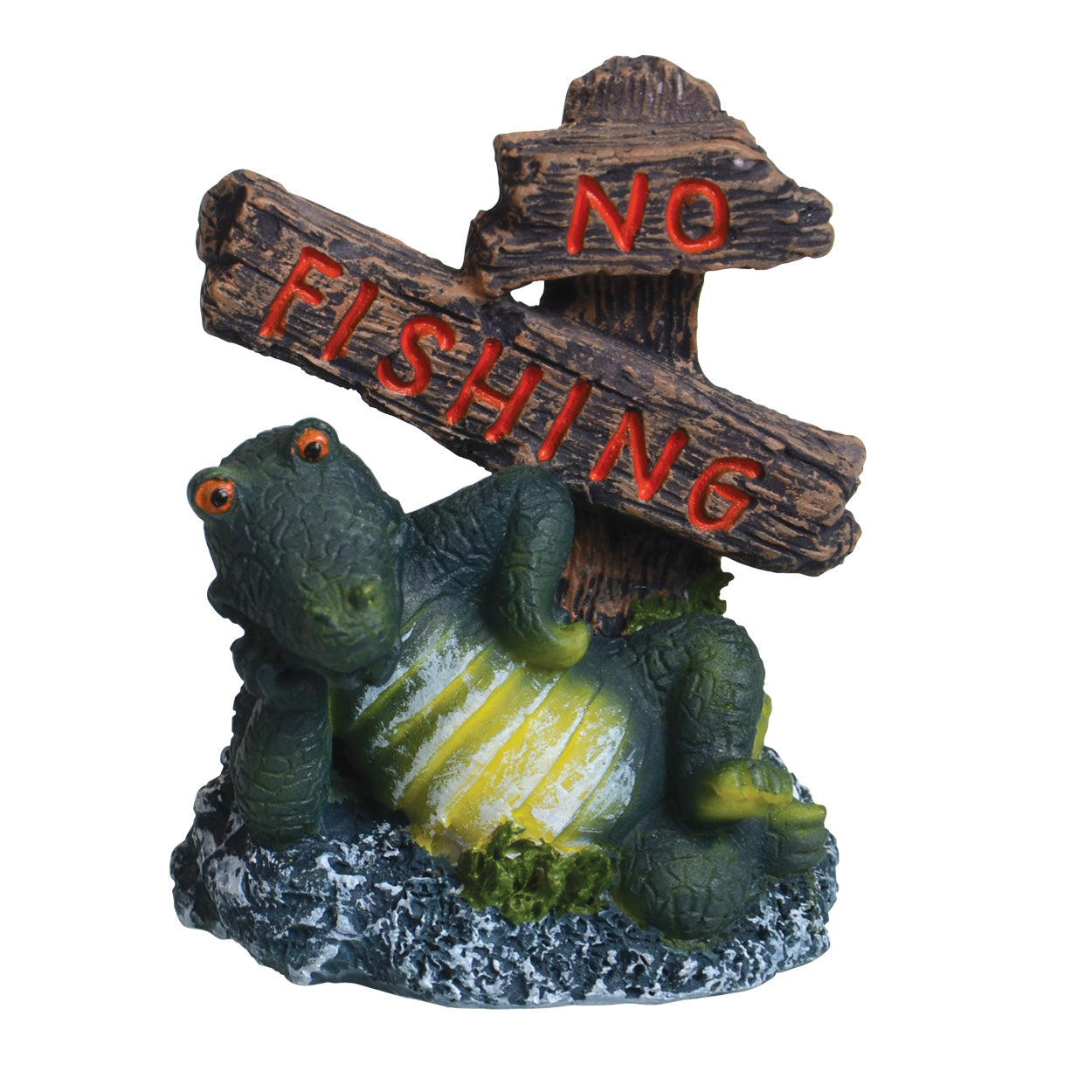 fish tank accessories no fishing Underwater Treasures No Fishing Crocodile