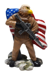 4" COMBAT EAGLE RESIN ORNAMENT