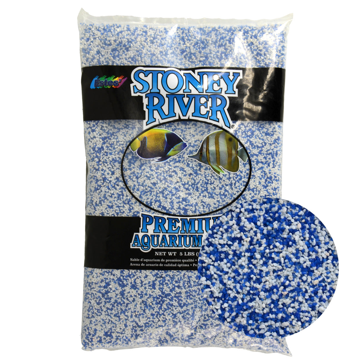Stoney River Premium Aquarium Sand - Blue/White - 5 lb
