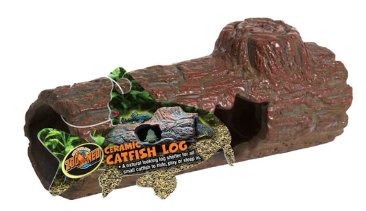 Catfish Log Aquarium Ornament