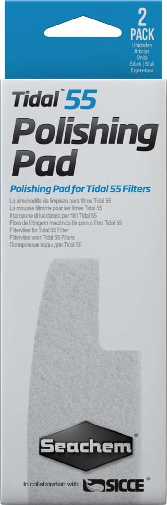 Seachem Laboratories Tidal Polishing Pad For Tidal 55 Filters, White, 1ea/2 pk