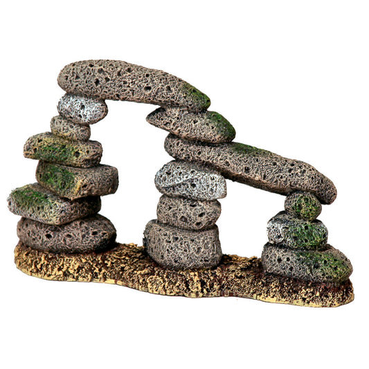 Twin Pebble Archway Aquarium Ornament